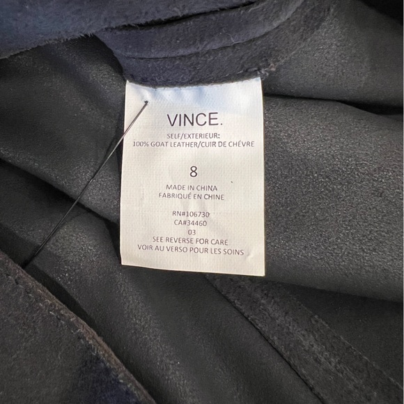 Vince Suede Navy Sheath Dress Size 8 NEW NWT $845 - Picture 5 of 8